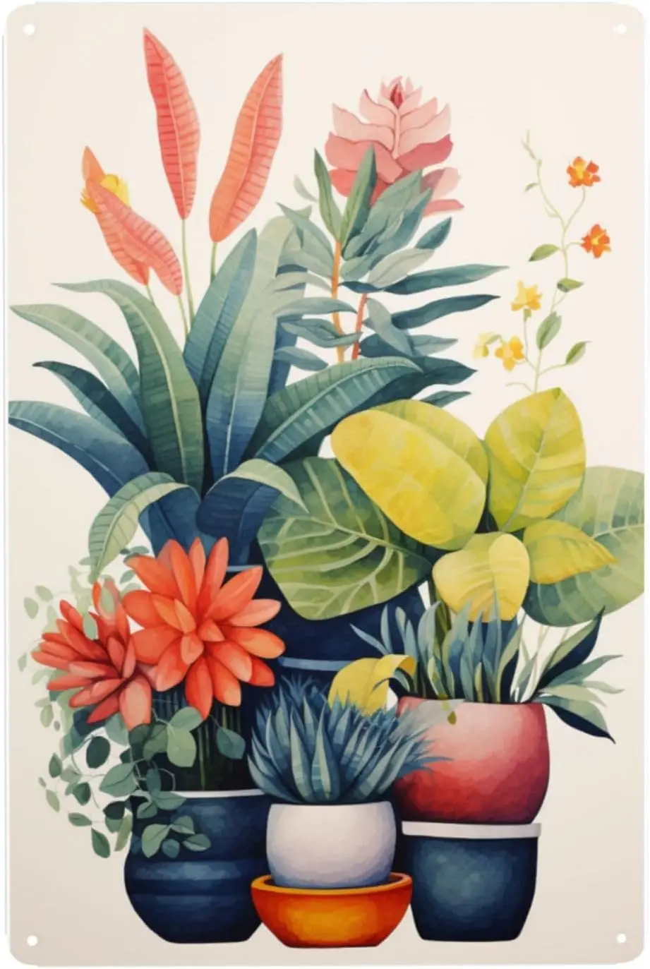 Настенное украшение Vextrovia природное растение в деревенском стиле зеленое для