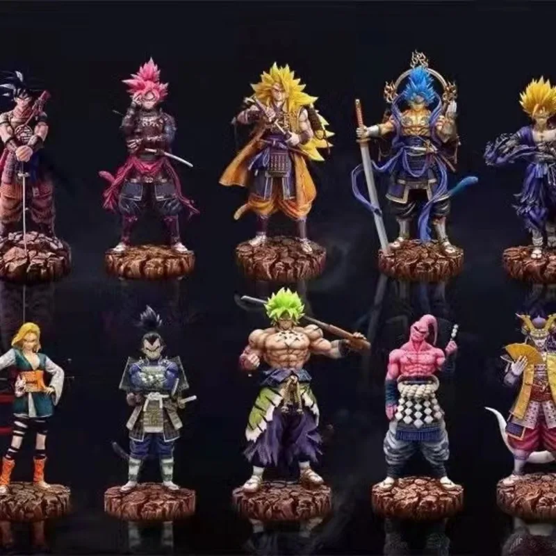

Zephyr Samurai Dragoned Ball Figure Songokus Songohans Vegetas Saiyanes Statue Model Cartoon Gift Boxed Anime Decoration Model