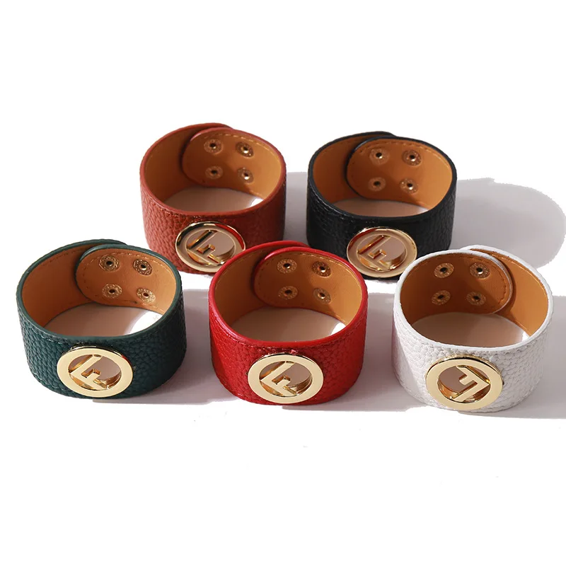 

Fashion Bracelet Simple Personality Letter Street Shooting Jewelry PU Leather Gifts for Lovers Jewelry