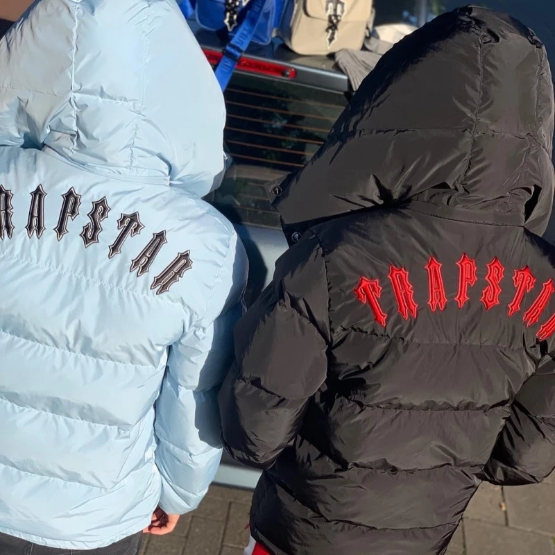 Вышитая Женская куртка-трапеция, модные уличные куртки-трапеции, мужские зимние длинные куртки-трапеции в Лондоне, новая черная и красная куртка в Лондоне