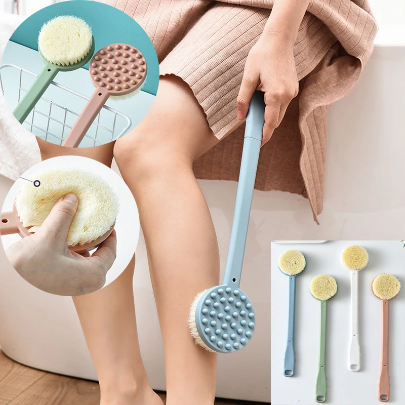 

Bath Brush Scrub Bath Brush Long Handle Soft Hair Scrubbing Towel Back Scrub No Asks For Adults Lim