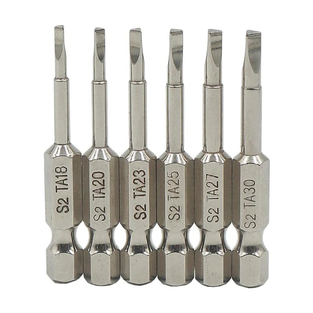 

6Pcs/Set Magnetic Triangle Head Screwdriver Bits Set 1/4" Steel Anti Slip Hex Screw Equipment Electric Power Tool Accessories