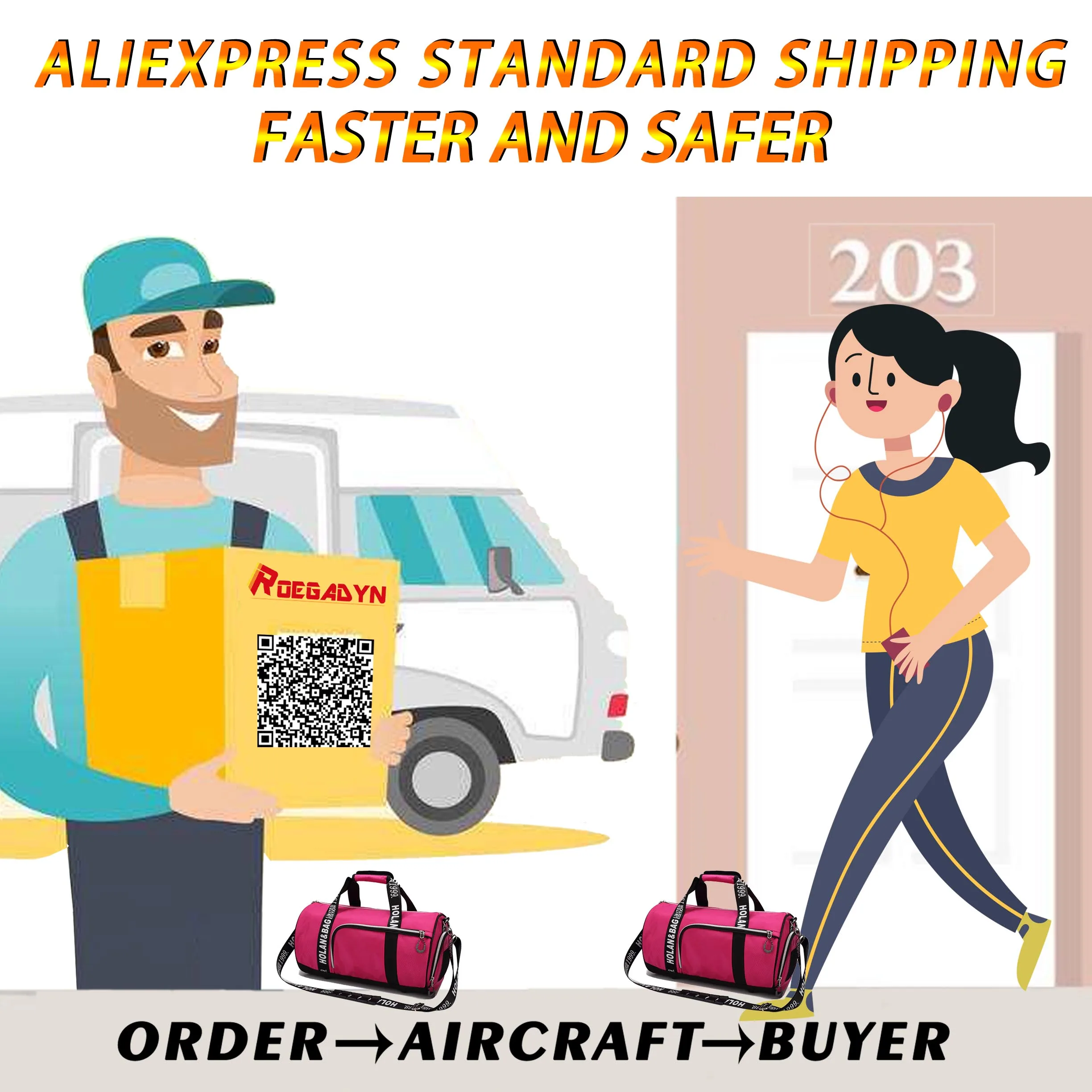 ROEGADYN Outdoor duffel Bags men Women Fitness Waterproof Sports Bag Dry Wet Separated Yoga Bag Shoes Compartment Travel Handbag