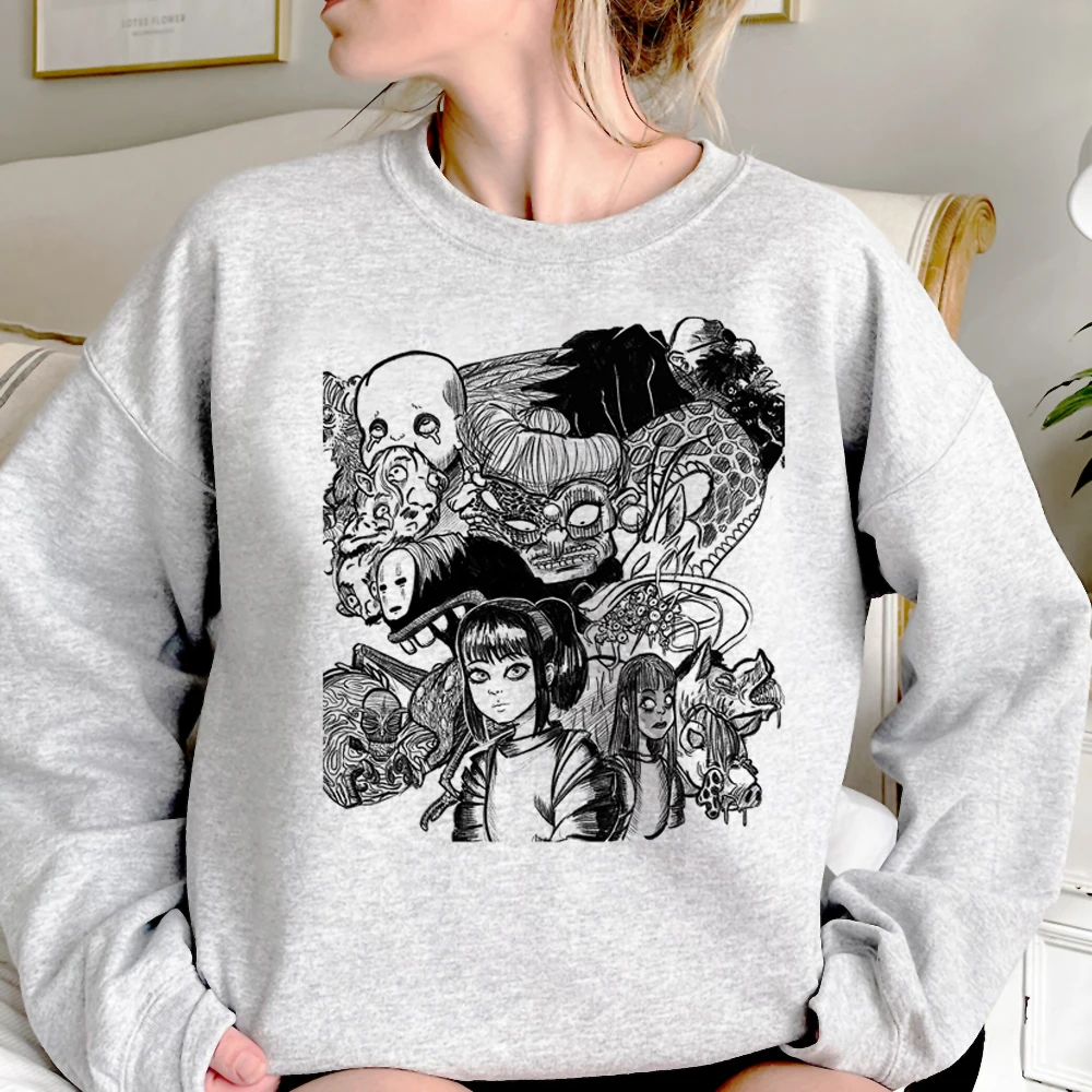 

Женские толстовки Junji Ito, винтажная уличная одежда, свитшоты в Корейском стиле, 2023
