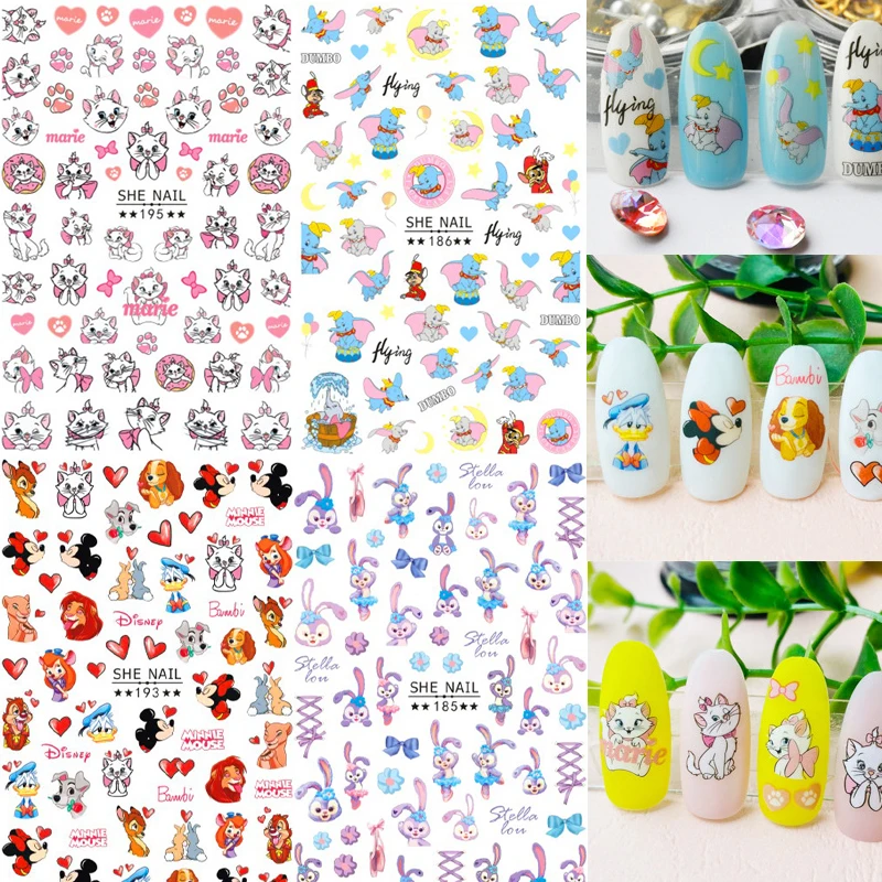 Наклейка для ногтей с рисунком Короля Льва Диснея аниме Микки и Минни наклейки