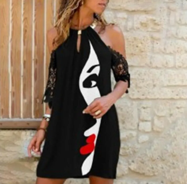 

2023 Women's Spring/Summer New Slim Fit Long Sleeve A-line Dress