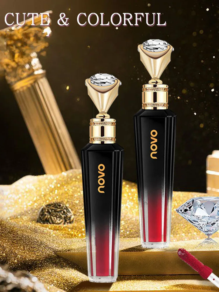 

Бархатная глазурь для губ в стиле ретро, бархатная матовая туманная текстура, Гладкий макияж, блестящий блеск