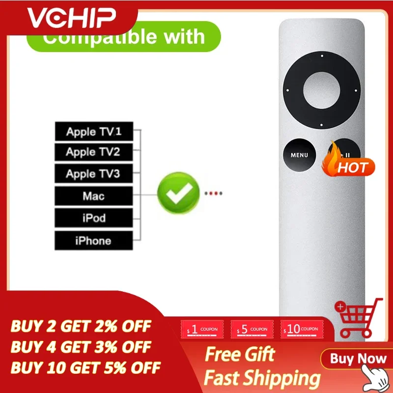 

Universal Remote Control for Apple TV 1/2/3 Generation TV Remote for IPTV Subscription Perfect Replacement TV Stick Smart Home