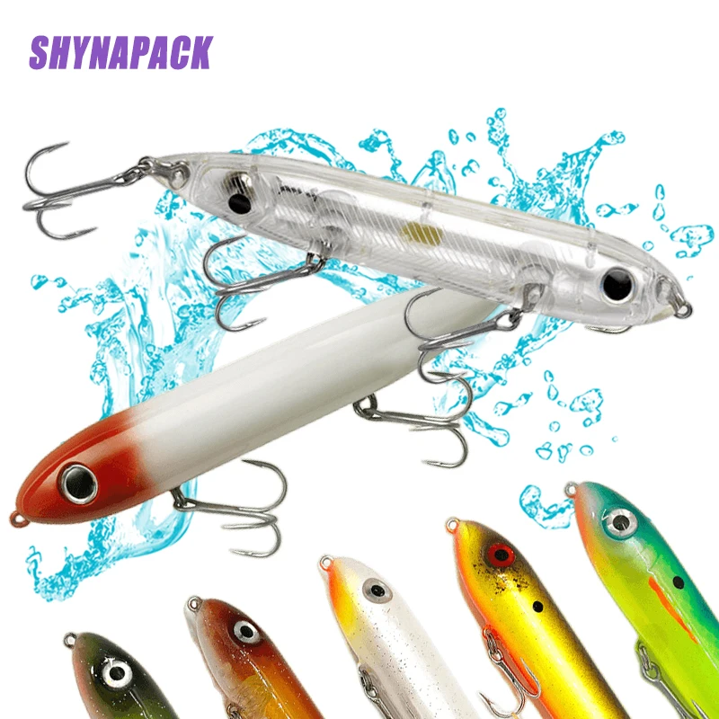 

Shynapack Floating Pencil Fishing Lures 126Mm 20G Stickbait Topwater Surface Walk The Dog Hard Baits Wobblers for Bass Pike