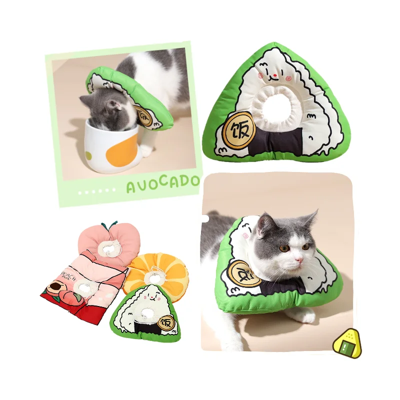 

Pet Cat Dog Elizabeth Circle Collar Fruit Shape Cotton Adjustable Postoperative Protection Anti-Scratch Biting Pet Head Cover