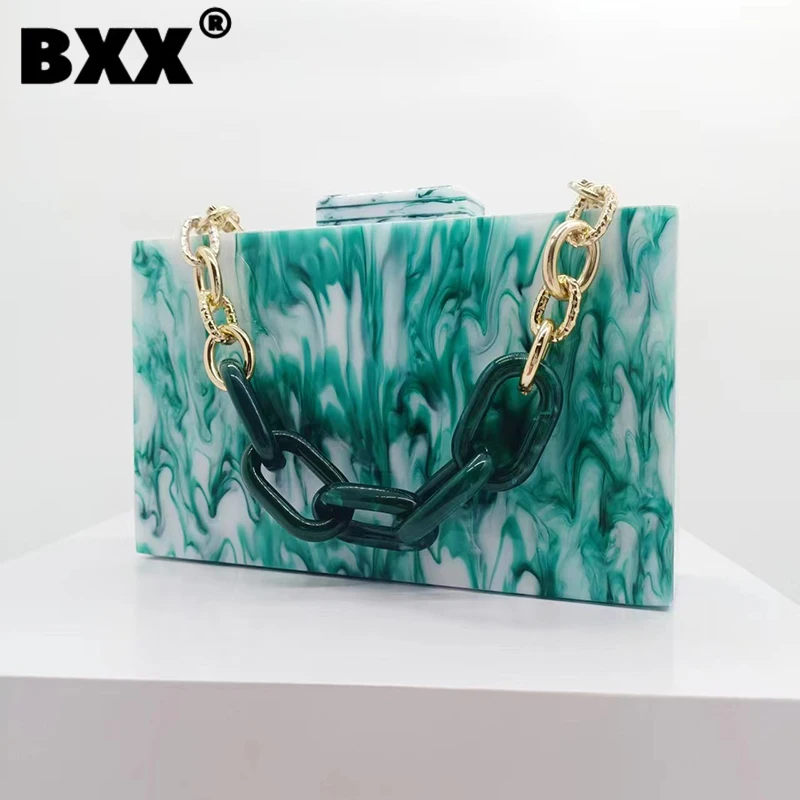 

[BXX] 2023 New Fashion Acrylic Dinner Party Handbag For Women Shoulder Underarm Crossbody Bag Feamle Mobile Casual Bags 8AB550