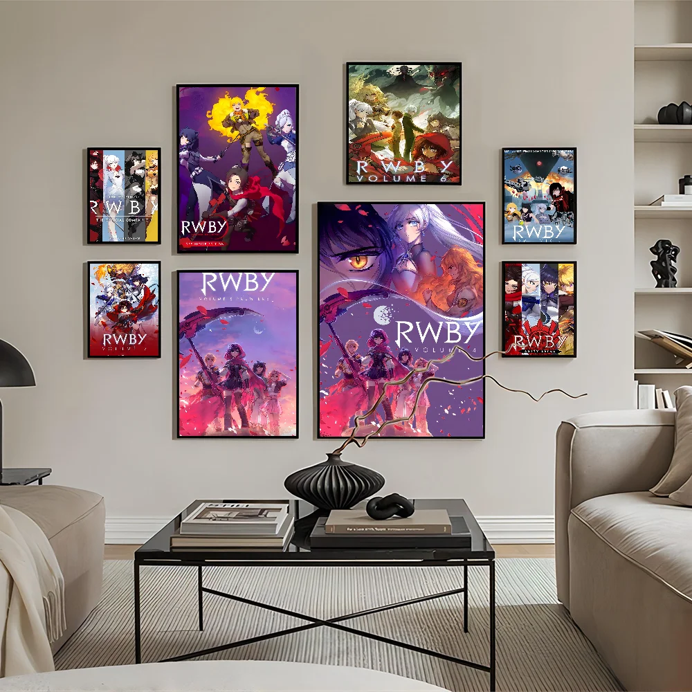 Милый Ретро-стиль R-RWBY Пленочный Постер Клейкая Настенная Художественная