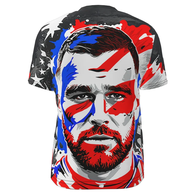 Футболка Travis Kelce на заказ с этикеткой имя номер модная футболка портретной игрой