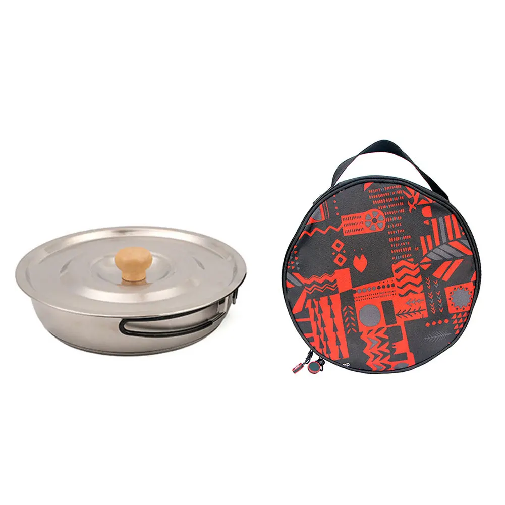 

Сковорода Из Нержавеющей Стали для барбекю, универсальная прочная портативная сковорода для барбекю, с сумкой для хранения, складная ручка,...