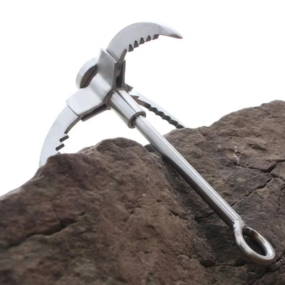 

Карабин для скалолазания, инструмент для кемпинга, рыбалки на природе, выживания, складной стальной Тройной Крючок, военное настенное обору...