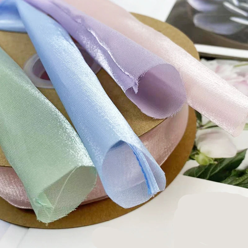 35MM 25 Yards Bright Surface Smooth Yarn Double Hollow Ribbons Hair Bows DIY Crafts Handmade Accessories Sewing Material3.5CM
