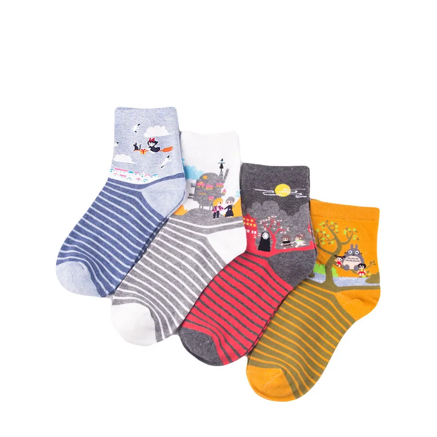 

New Style Ladies Cotton Socks Creative Japanese Socks Cartoon Cotton Boat Socks Female Anime Jacquard Socks Cotton Socks