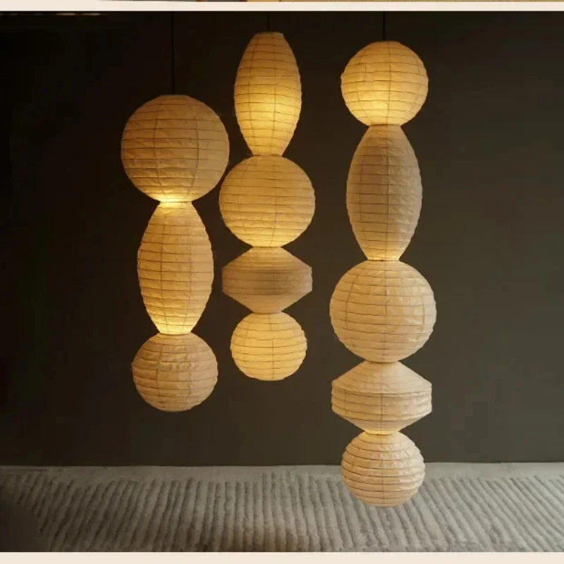 Подвесной светильник Noguchi ручная лампа в японском стиле Акари рисовая Люстра для