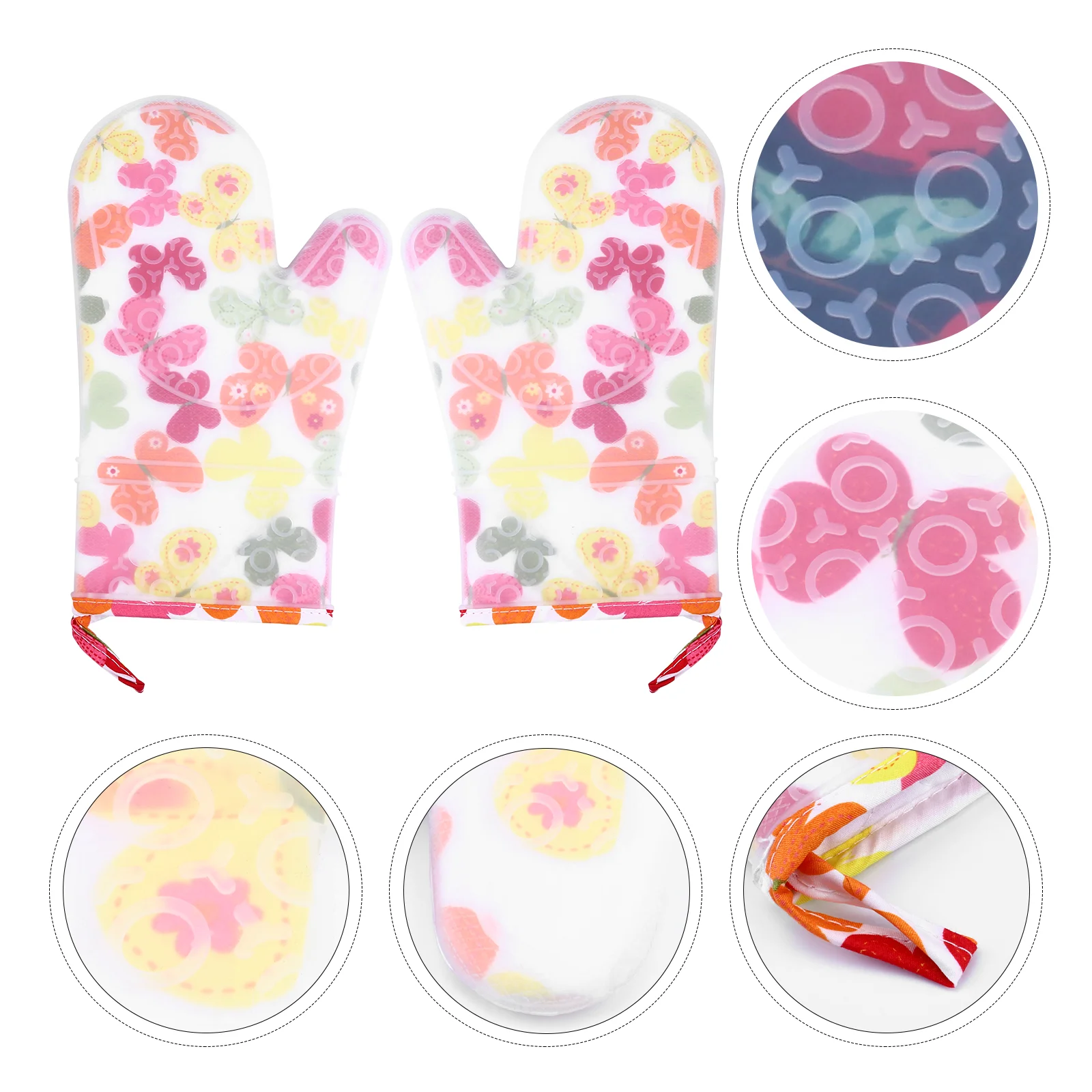 

Mitts Oven Gloves Silicone Heat Resistant Kitchen Cooking Mittens Christmas Glove Mitt Barbecue Scald Anti Baking Microwave