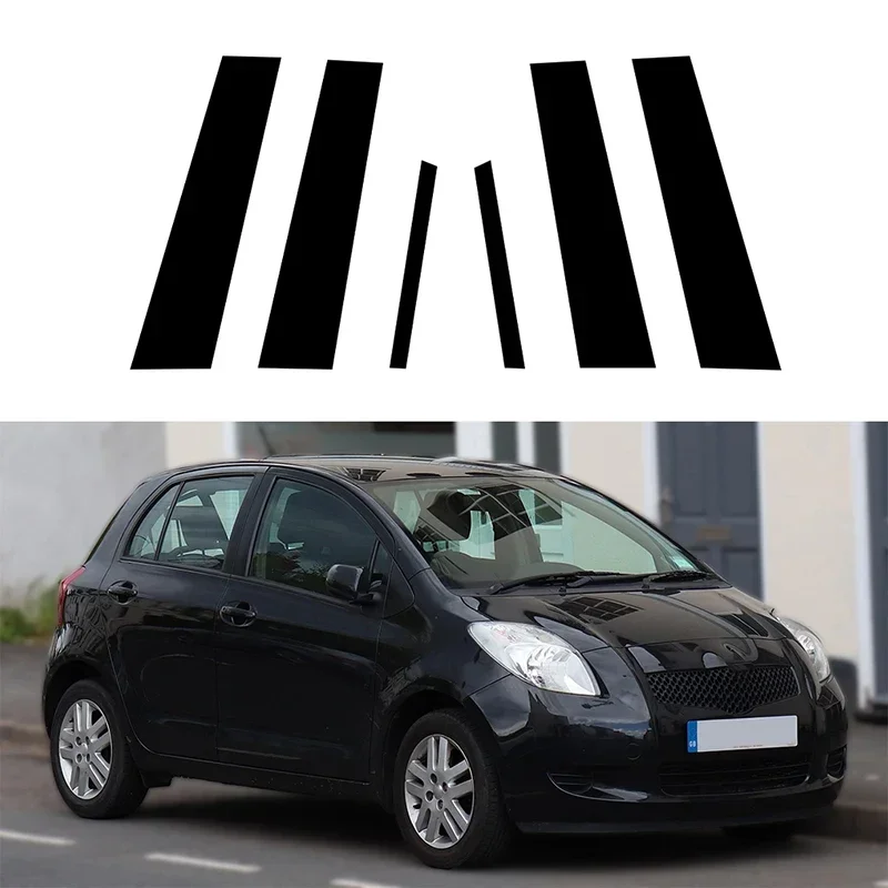 

Подходит для Toyota Yaris XP90 2006 2007 2008 2009-2011, 5-дверный хэтчбек, автомобильные стойки, оконные дверные накладки, наклейка, крышка, внешние комплекты