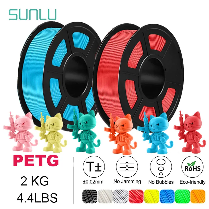 SUNLU нить PETG прозрачная 1,75 мм 1 кг | AliExpress