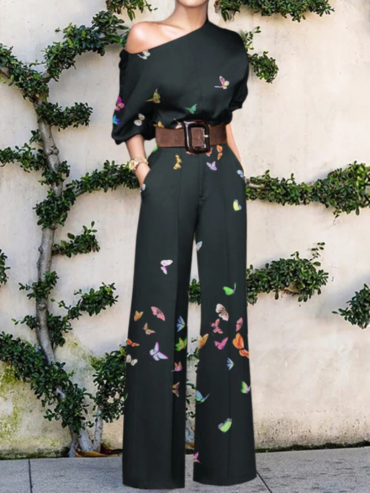 Jumpsuit for Women New Fashion for Spring Summer 2023 Waistless Pants High Waisted Printed Jumpsuit Romper  Clothes for Women