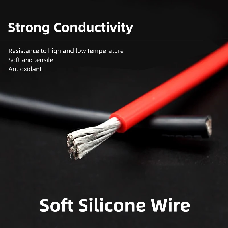 Фото Мягкий силиконовый кабельный провод 9AWG 8AWG 7AWG 6AWG 5AWG 4AWG 2AWG 35 мм2 Термостойкий 200 °   Холодостойкий -60 ° №3