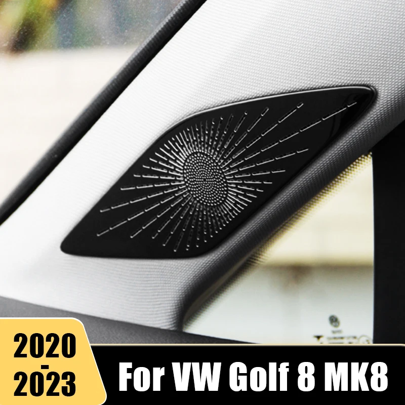 

Для Volkswagen VW Golf 8 MK8 2020 2021 2022 нержавеющая сталь автомобильная передняя дверь окно внутренняя треугольная A колодка крышка отделка