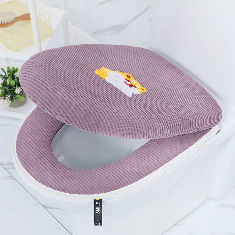 

Бытовая Водонепроницаемая Полиуретановая подушка для сиденья унитаза в мультяшном стиле, приятный для кожи Мягкий чехол для сиденья унита...