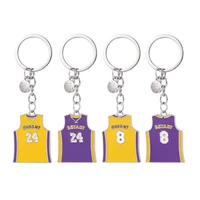 popular keychain sports basketball jersey keychain creative fashion alloy jewelry backpack pendant men gift custom wholesale