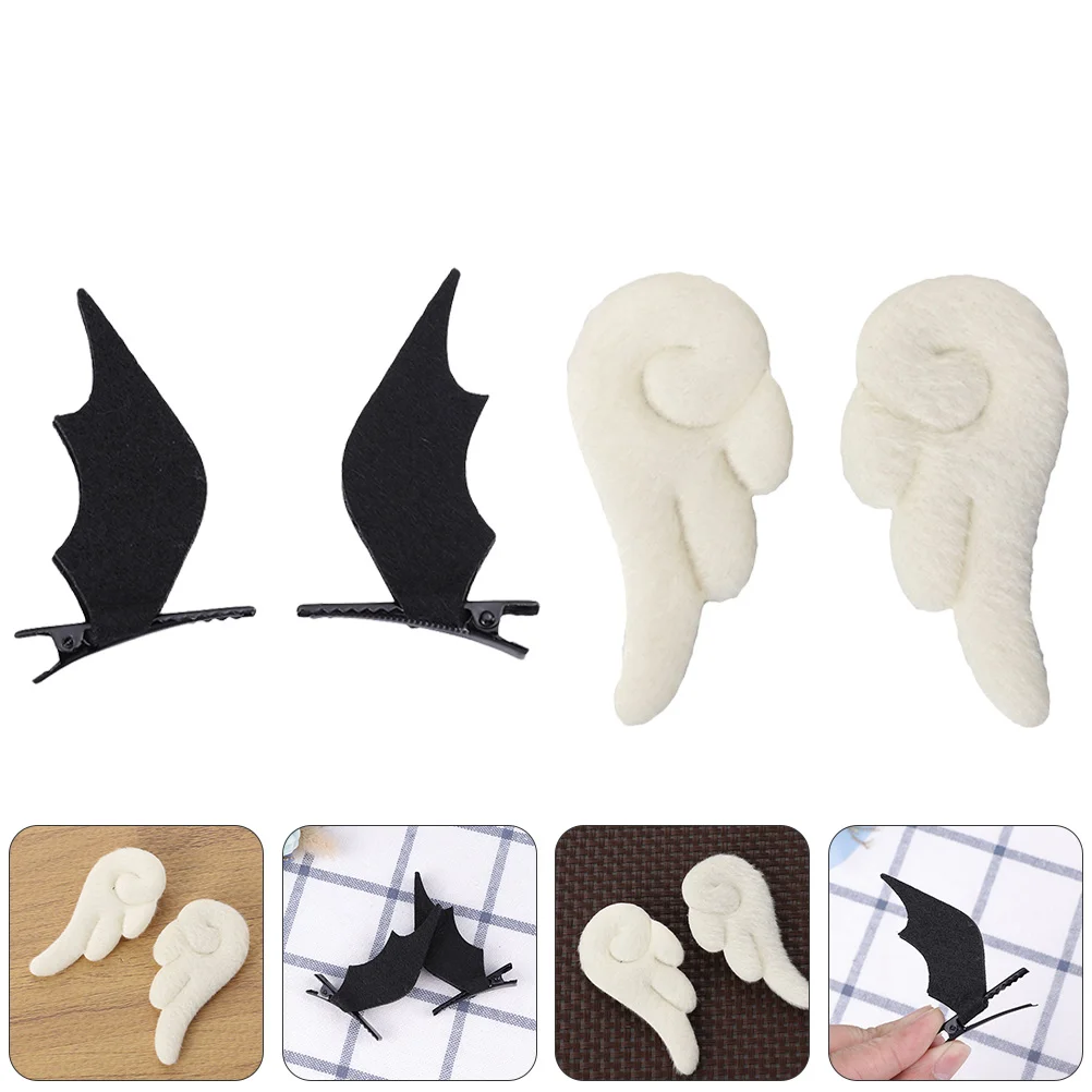 

Hair Clips Kids Party Angel Cute Cartoon Barrettes Accessories Hairpins Plush Girls Wing