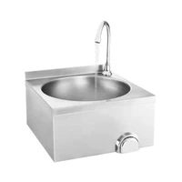 commercial hand free knee operated sink stainless steel sink washing basin for restaurant