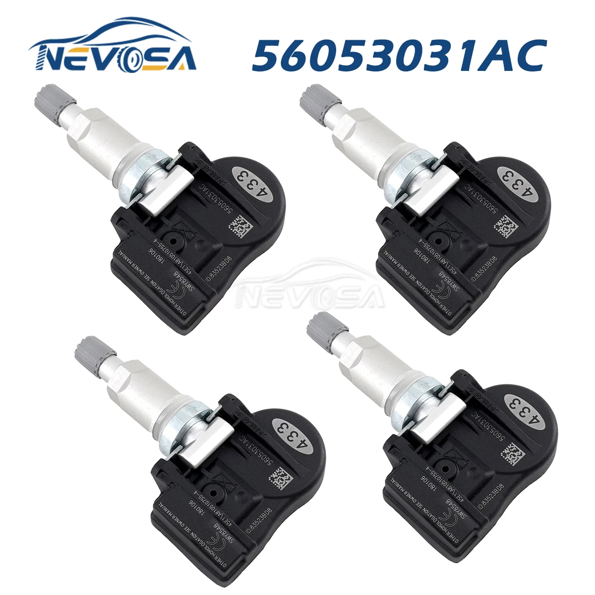 4 шт., зарядные устройства NEVOSA 56053031AC TPMS для Dodge Grand Caravan Journey Avenger Caliber Charger Magnum Chrysler 200 300 Sebring Town & Country
