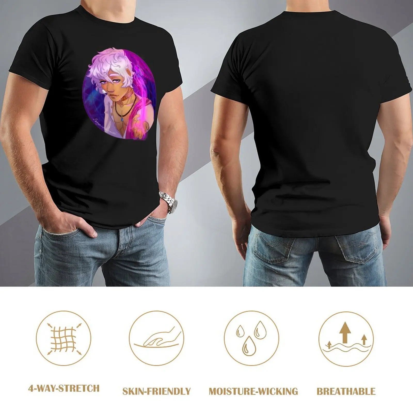 Футболка Asra the Magiccian футболка с аниме винтажная рисунком одежда в стиле мужские
