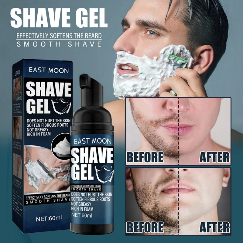 

Men Shaving Cream Foam Soft Beard Reduce Friction Manually Shaving Cream Deionized Water Suitable All Skin Moisturizing Foam