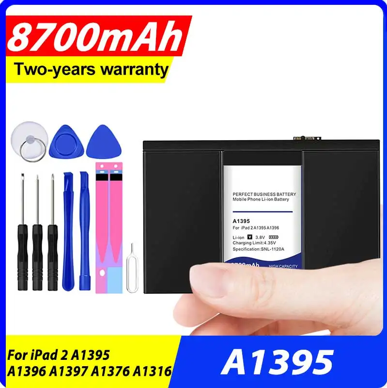 Новинка 100%, аккумулятор 8700 мАч для iPad 2, A1395, A1396, A1397, A1376, A1316, аккумулятор для телефона