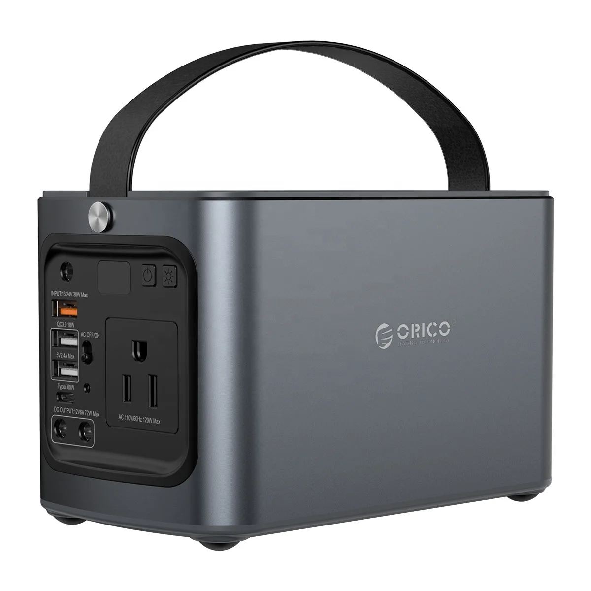 

ORICO 120W Outdoor Energy Supply Portable Solar Storage Power Station For Emergency PA120-1A4U