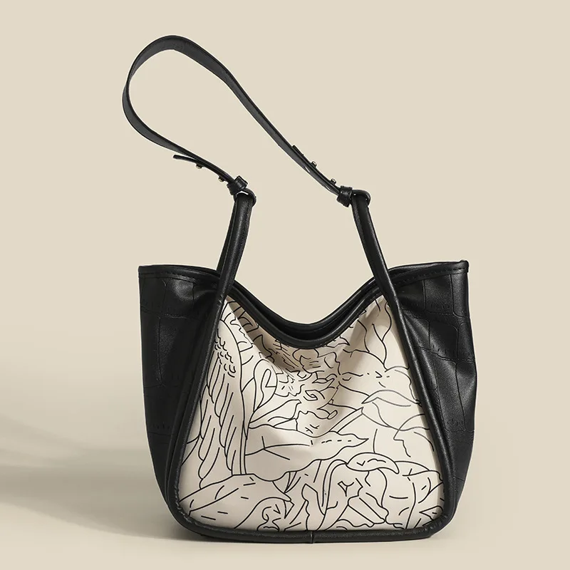 Crocodile Pattern Bag Women's Bag 2021 New Fashion Korean Version Women's Bag Bucket Bag Autumn Winter Simple Large-capacity Bag