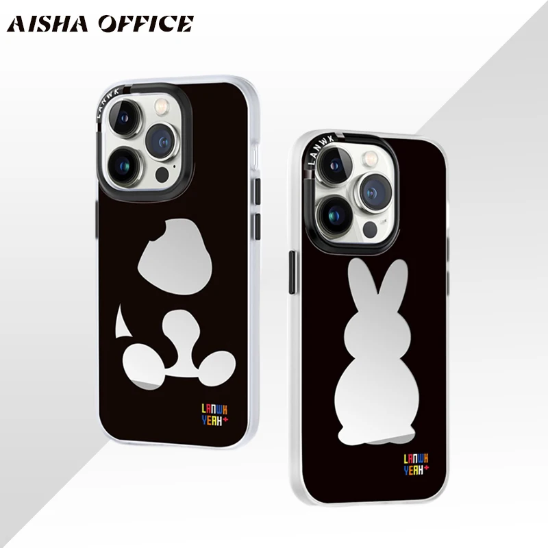 

Чехол для телефона Lanwk Specular, чехол для Iphone 13 14 Pro Max, антибактериальный Силиконовый противоударный Модный черный чехол для смартфона