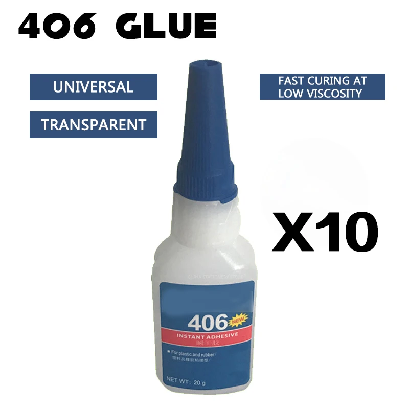 

10p 406 Instant Adhesive Glue Quick-drying Adhesive Liquid Glue Plastic Hardware DIY Jewelry Universal Glue Strong Quick-drying