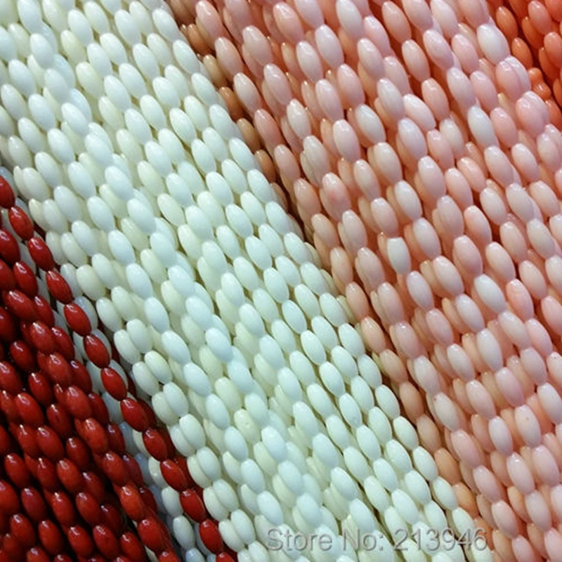 

3*8MM 88Pcs/2Strands Natural Coral Loose Beads Strands Jewelry Findings Accessories