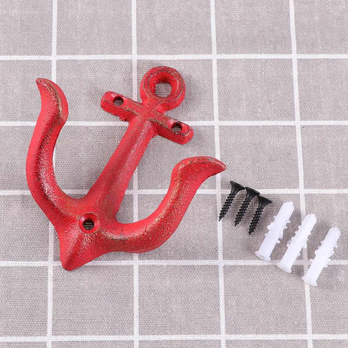 

Wall Anchor Nautical Decor Hooks Beach Hook Iron Sculpture Hanging Ornament Coastal Boat Rustic Cast Anchors Decoration Hanger