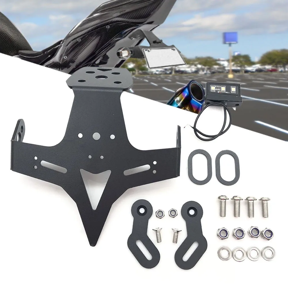 

Ninja ZX-25R Rear License Plate Mount Holder Frame LED Light For Kawasaki Ninja ZX-25R ZX 25R 2020-2021 Motorcycle Accessories