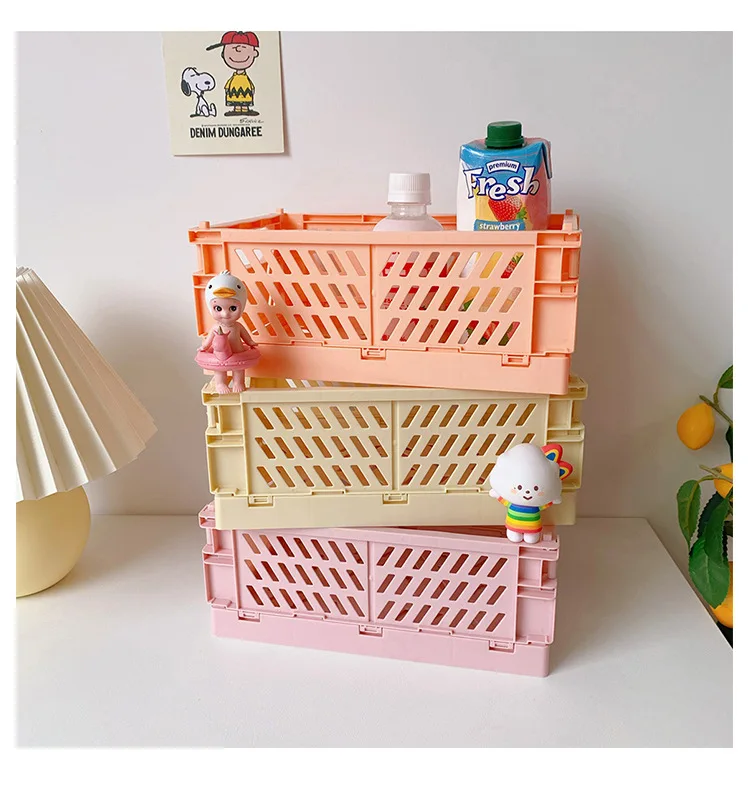 Складной пластиковый ящик для хранения мини складной настольный держатель