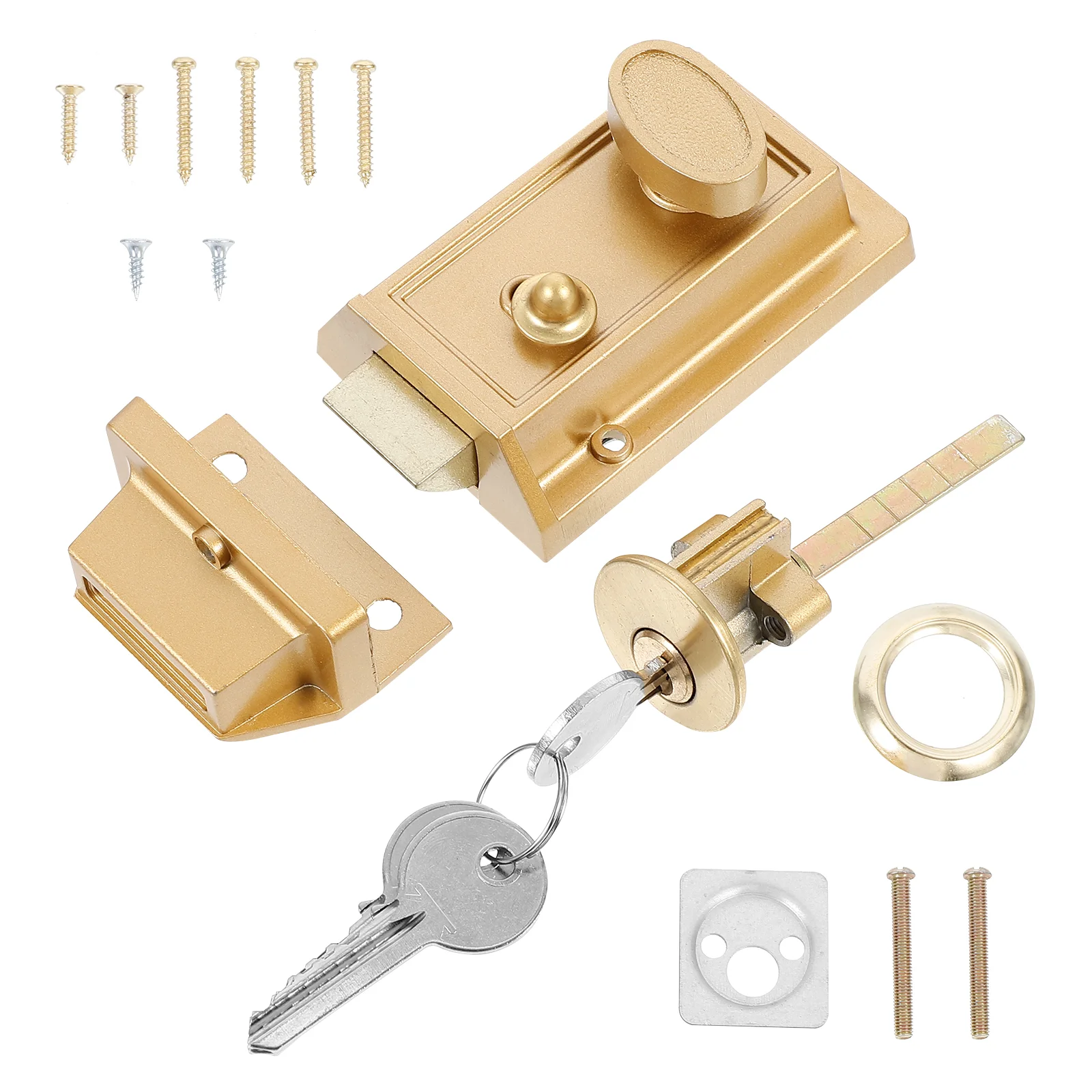 

1 Set Vintage Outer Door Lock Safety Door Lock Durable Lock for Home
