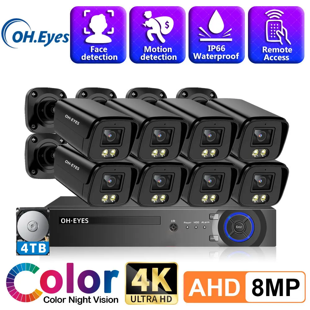 8MP 8CH камера обеспечения безопасности System 4K Xmeye аналоговая мониторинга наружного