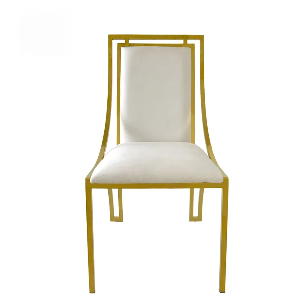 

Factory wholesale product luxury gold stainless steel chair used for weddings