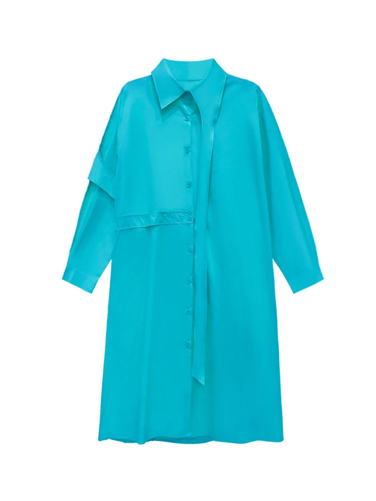 SuperAen корейский стиль Дизайн Весна 2024 новые модные однотонные платья свободные