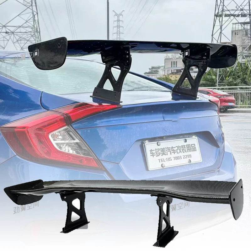 Фото Настоящий карбоновый спойлер VOLtex B Style 1.4м для багажника, подходит для Honda Civic Sedan 10-го/11-го поколения 2016-2024 годов №2