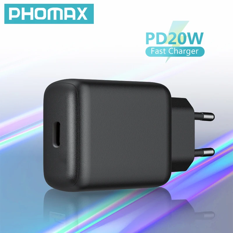 

PHOMAX Новое PD20W USB зарядное устройство EU/US/UK адаптер питания с 1 м кабелем для быстрой зарядки для Xiaomi Huawei Samsung мобильный телефон устройства